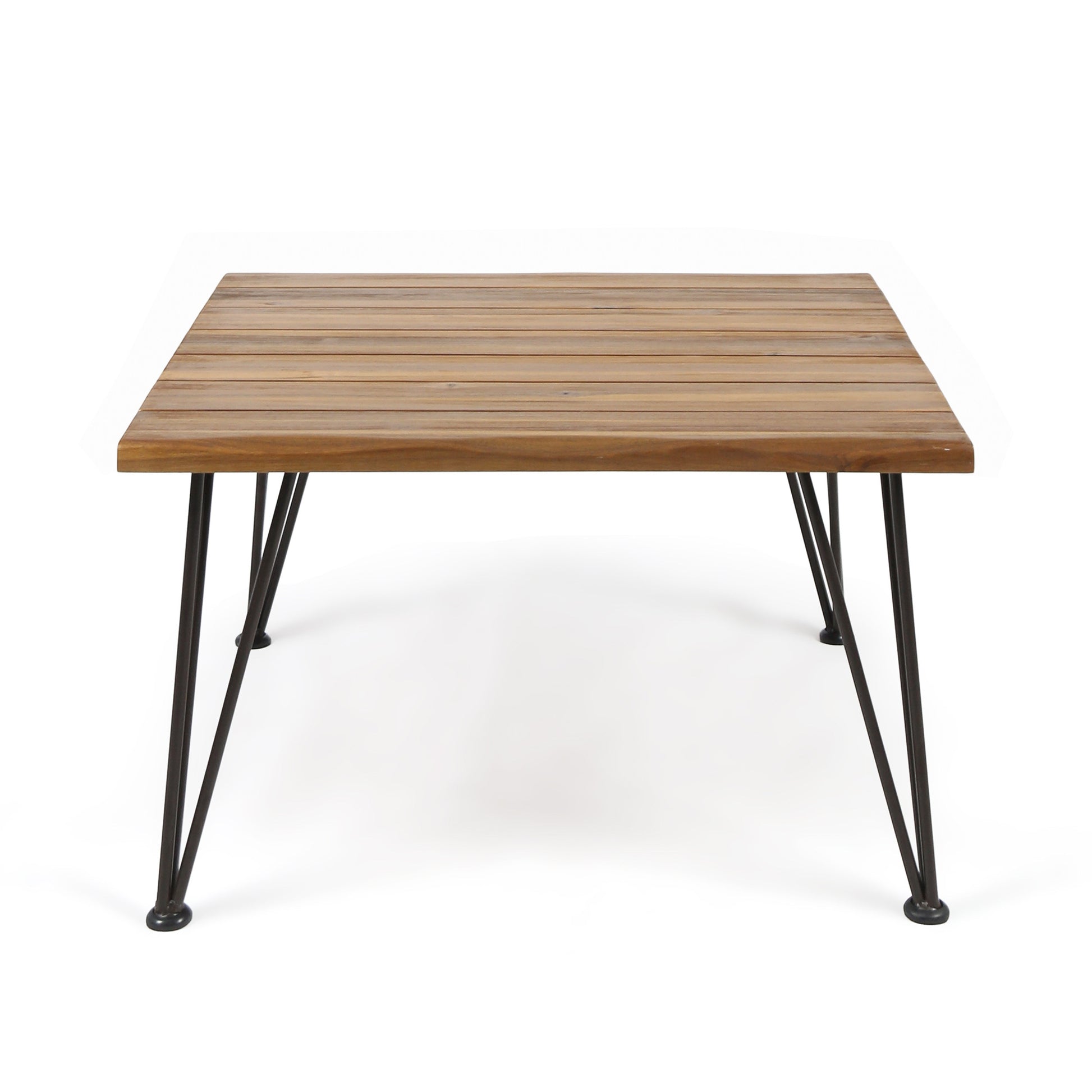 Zion Industrial Wood And Metal Coffee Table Teak Metal & Wood