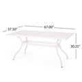 Phoenix Rectangle Table White Aluminium