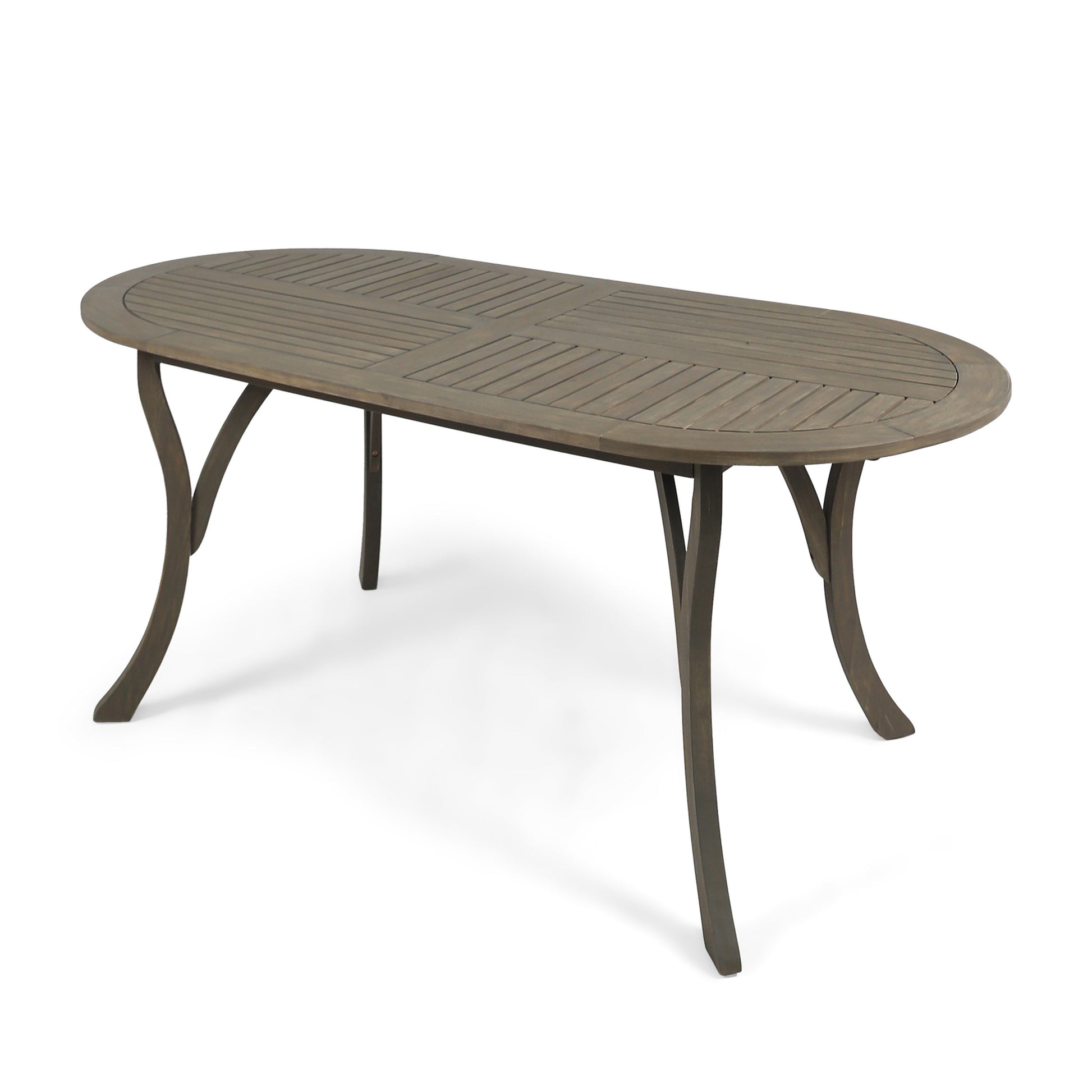 Acacia Wood 70" Dining Table Grey Wood