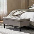 Hyatt Storage Ottoman Grey Fabric
