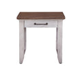 Bear Creek End Table White White Wood