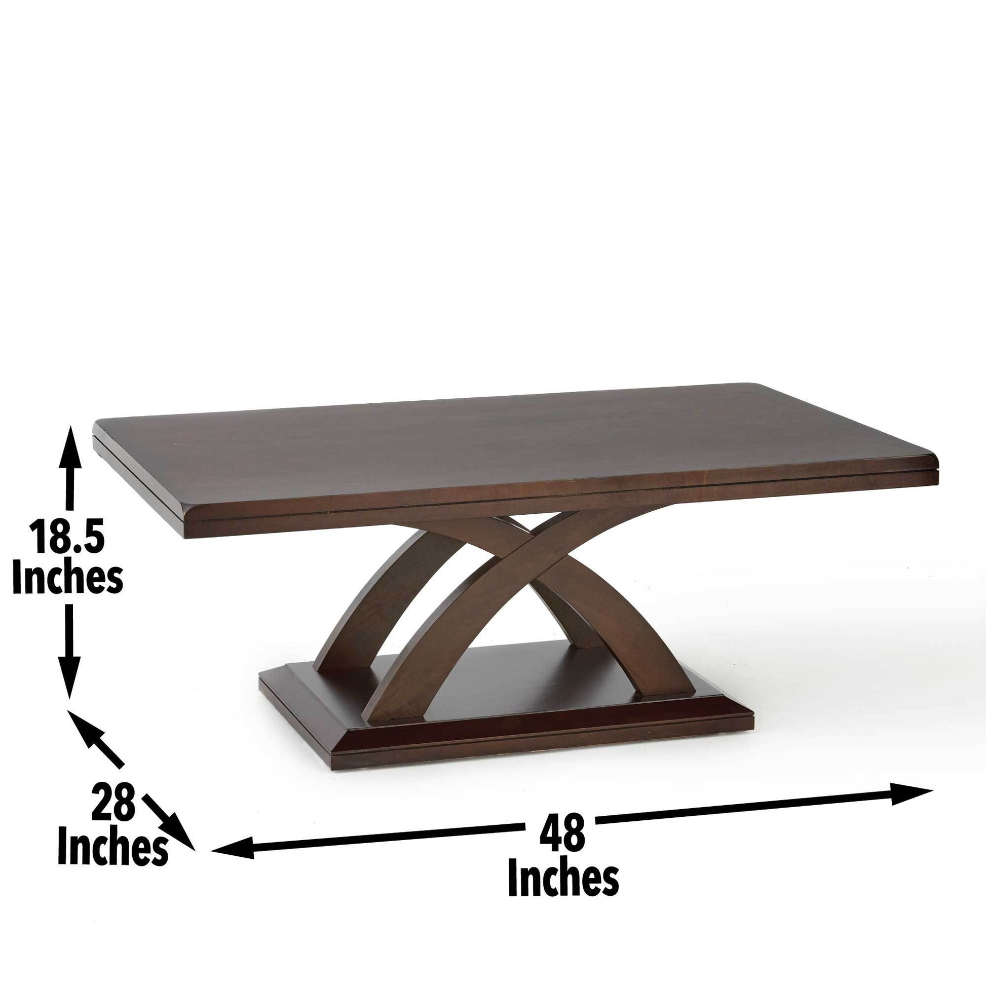 Jocelyn Cocktail Table Brown Brown Wood