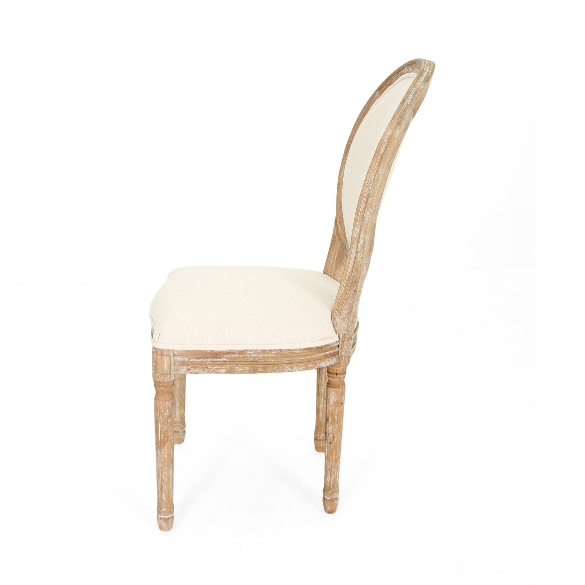 Kd Dining Chair Set Of 2 Beige Fabric