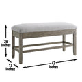 Grayson Storage Counter Bench Dark Gray Dark Gray Wood