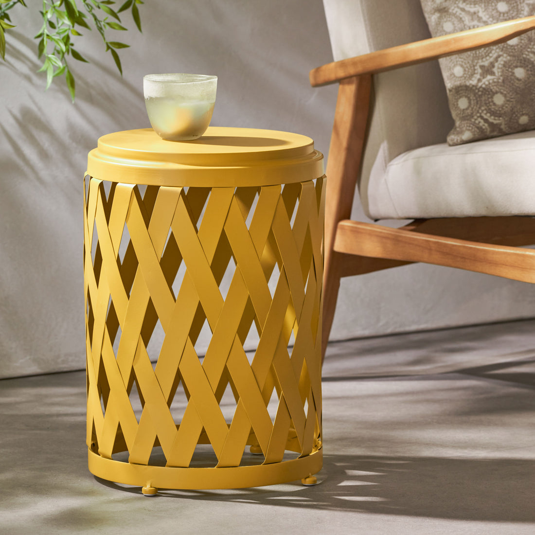 Selen 13" Side Table - Yellow Iron