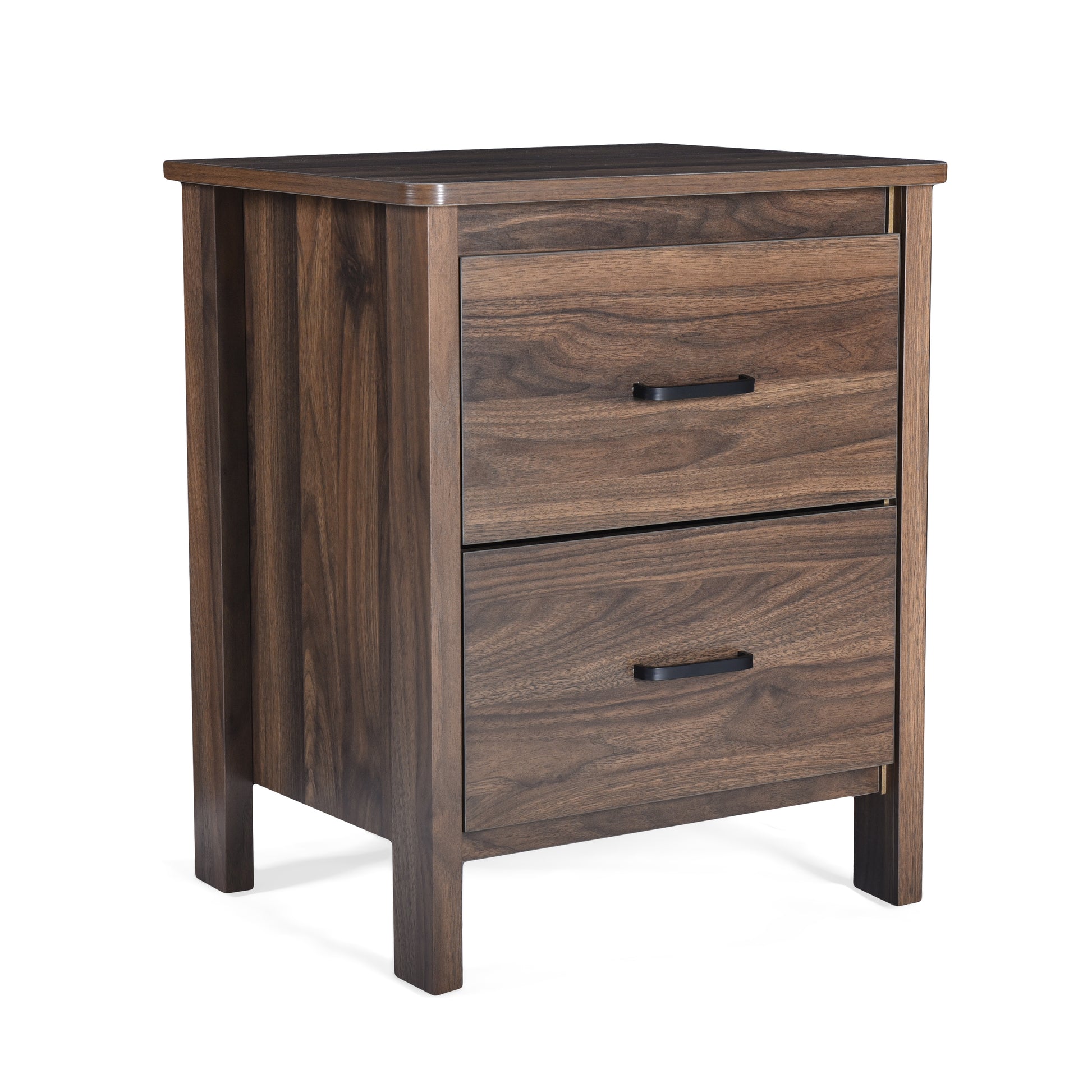 Toolless Assembly Nightstand Brown Mdf