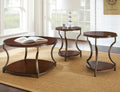 Miles Round End Table Brown Brown Iron