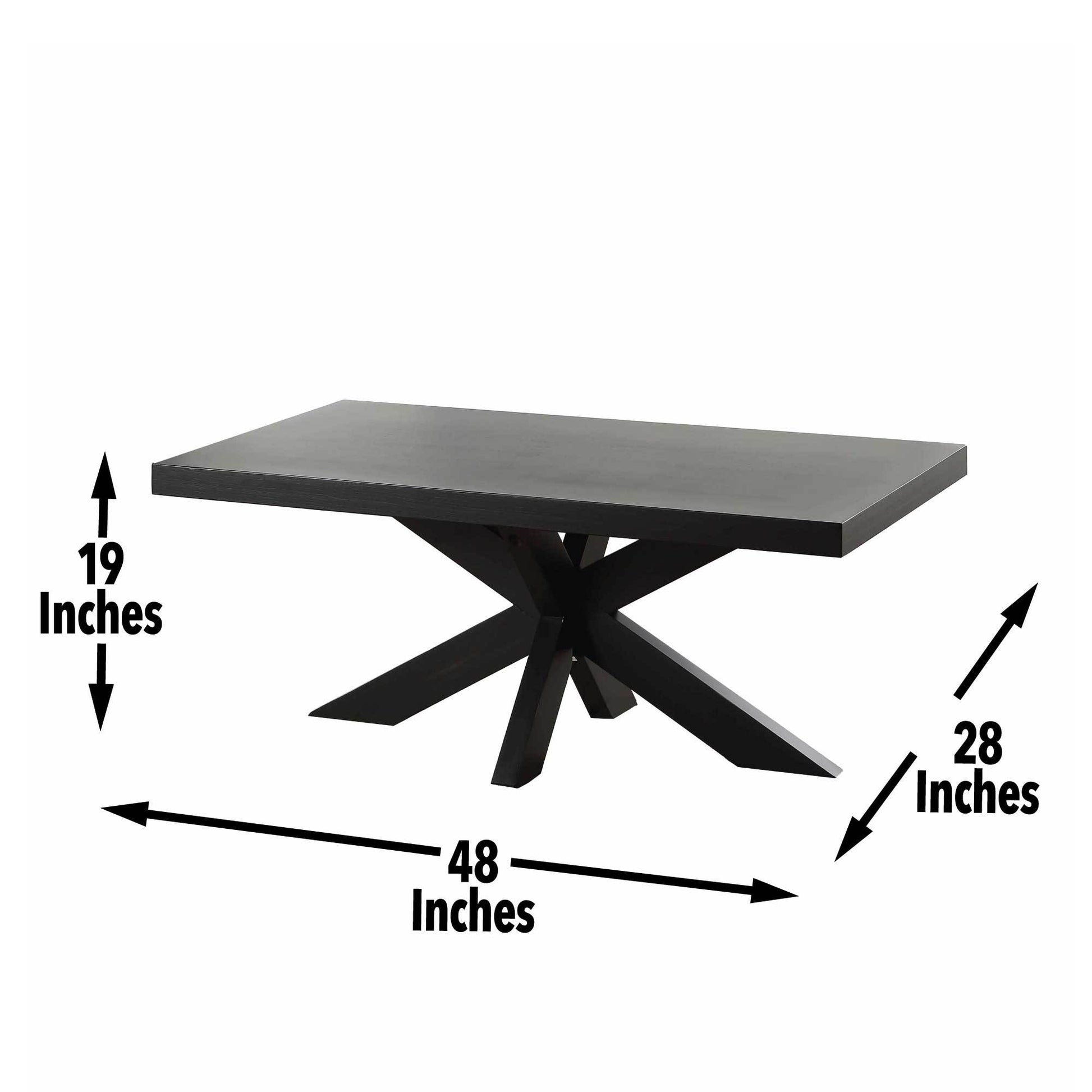 Harris Cocktail Table Black Black Wood