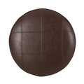 Ottoman Dark Brown Faux Leather