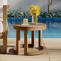 Outdoor Acacia Wood Side Table, 18