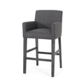 Set Of 2 Upholstered 30.5 Inch Counter Stools Charcoal Gray Charcoal Set Of 2 Fabric