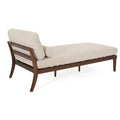 Chaise Lounge Beige Brown Fabric