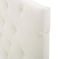 Queen & Full Sized Headboard Ivory Fabric