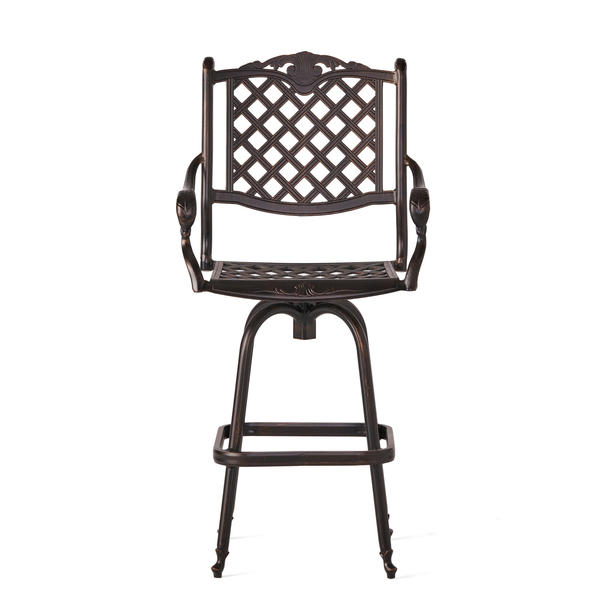 Cast Aluminum Bar Stool Copper Aluminium