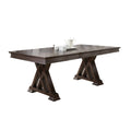 Adrian 9 Piece Dining Set Dark Brown Dark Brown Wood