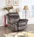 Nashville Glider Recliner Gray Dark Gray Wood