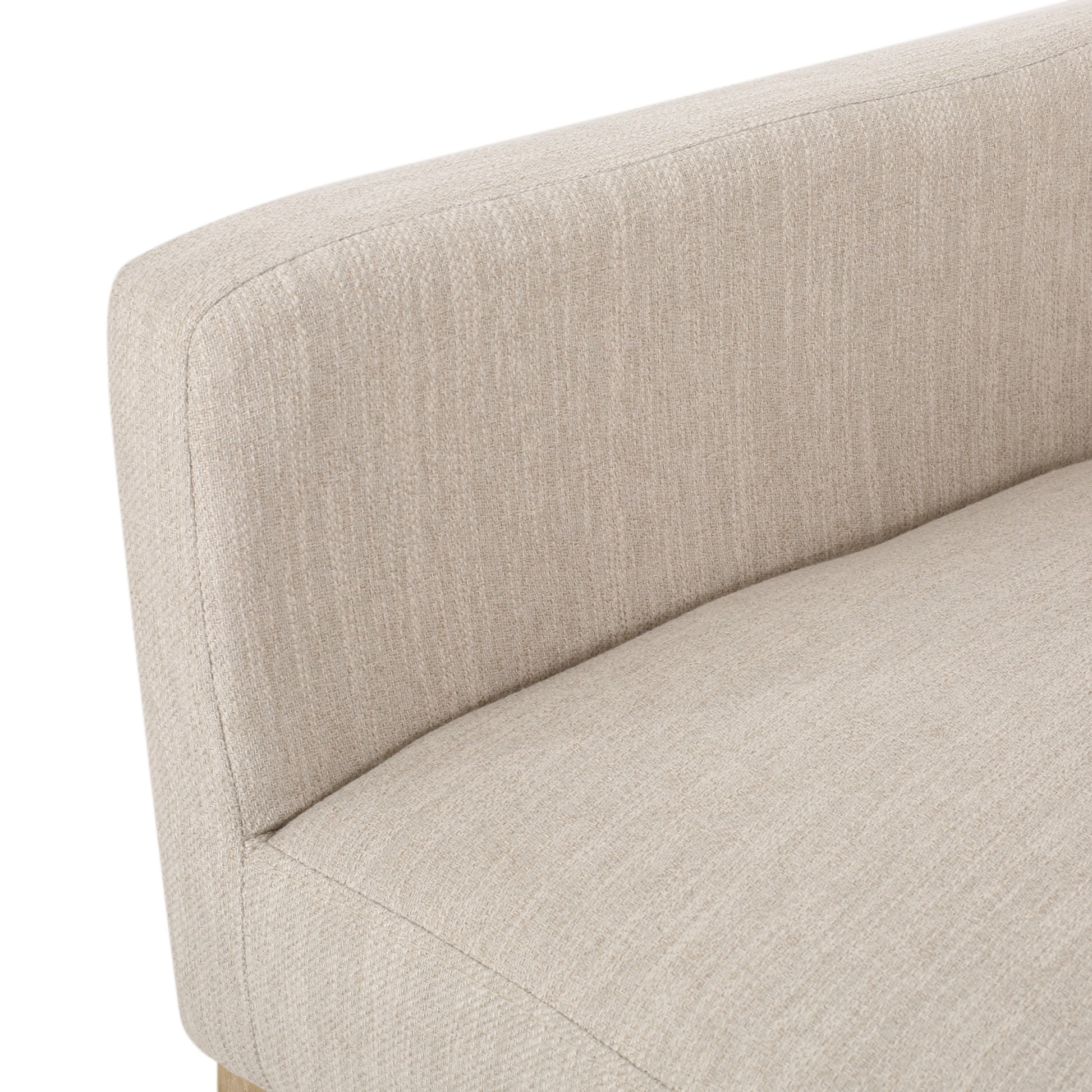 Arm Chair Beige Brown Fabric