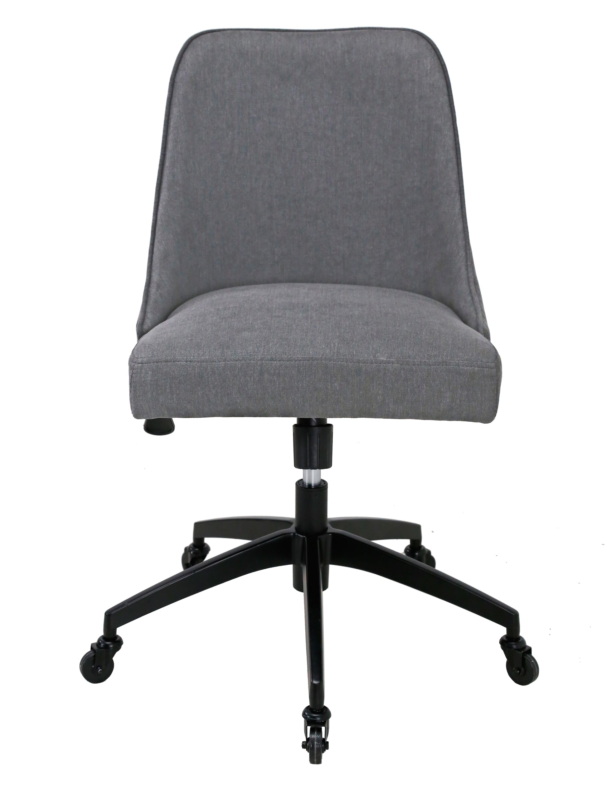 Kinsley Swivel Upholstered Desk Chair Dark Gray Dark Gray Fabric