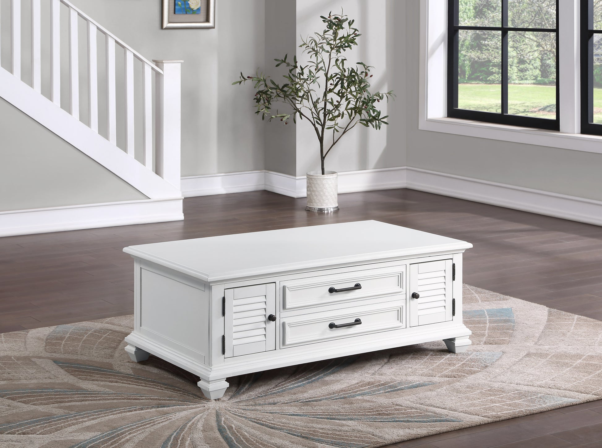 Charlestown Lift Top Coffee Table White White Wood