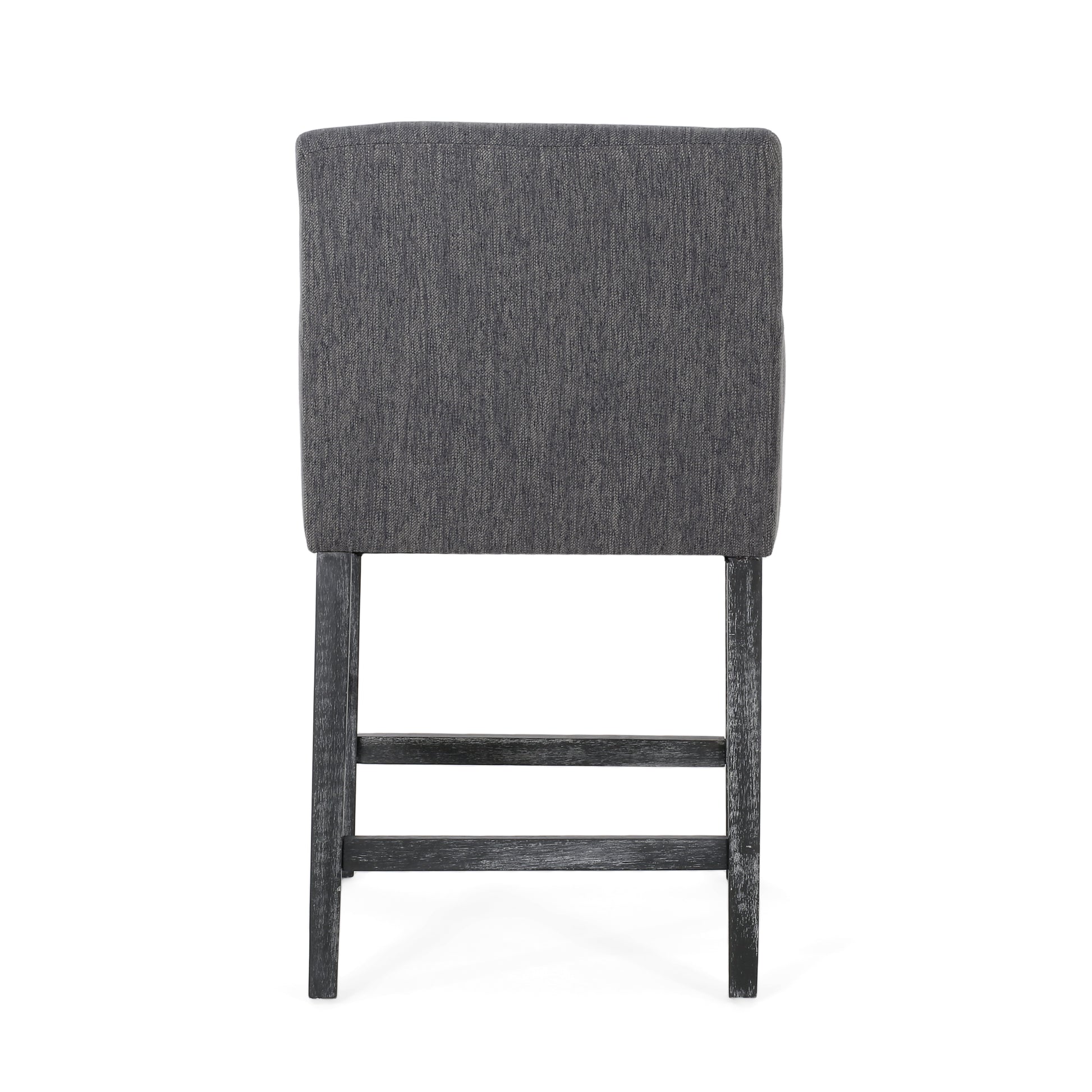 Set Of 2 Upholstered 26 Inch Counter Stool Charcoal Gray Charcoal Set Of 2 Fabric