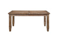 Riverdale Dining Table Driftwood Dark Brown Wood