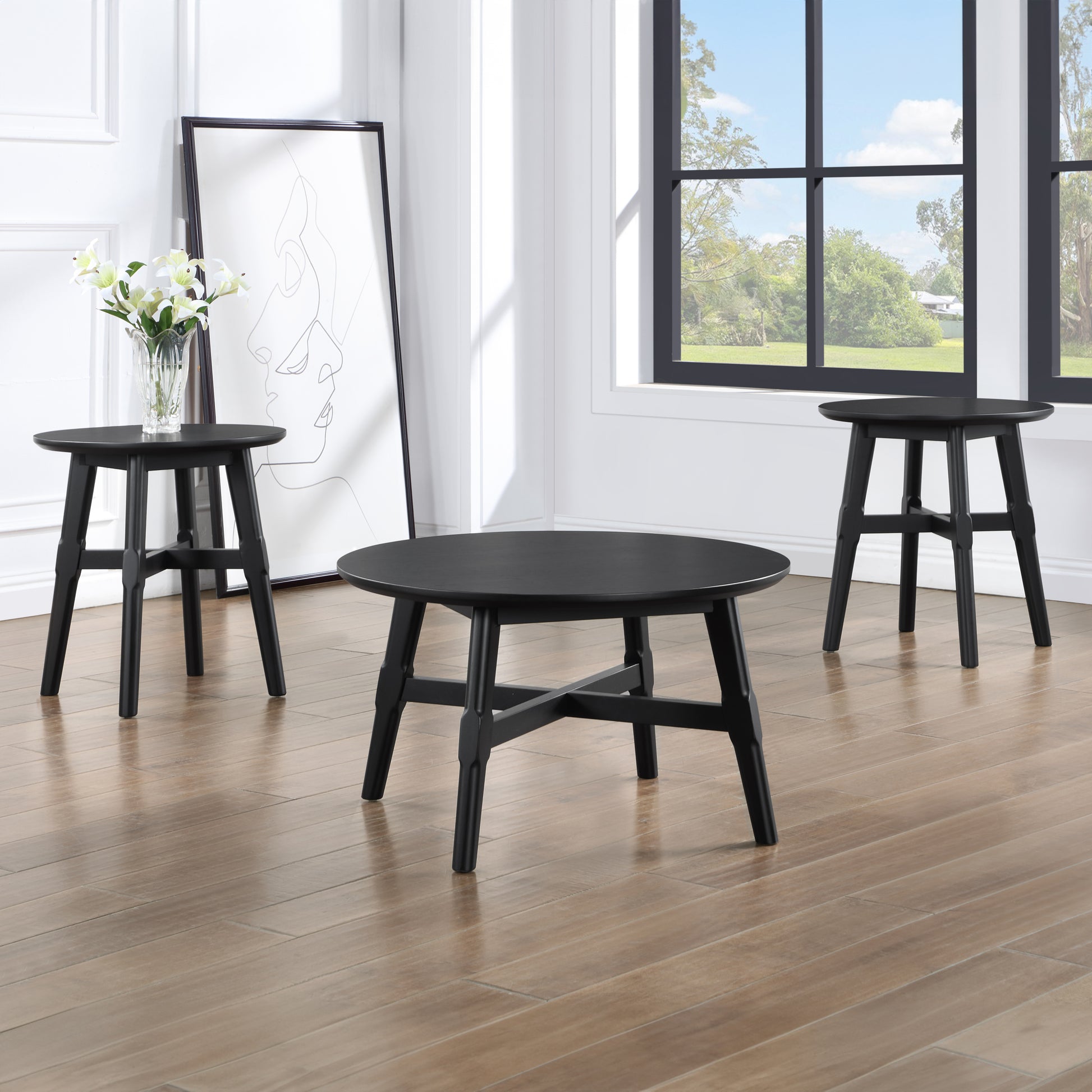 Oslo Coffee Table Black Black Wood