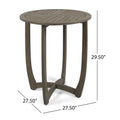 Hermosa 27.5'' Circular Wood Table Grey Wood