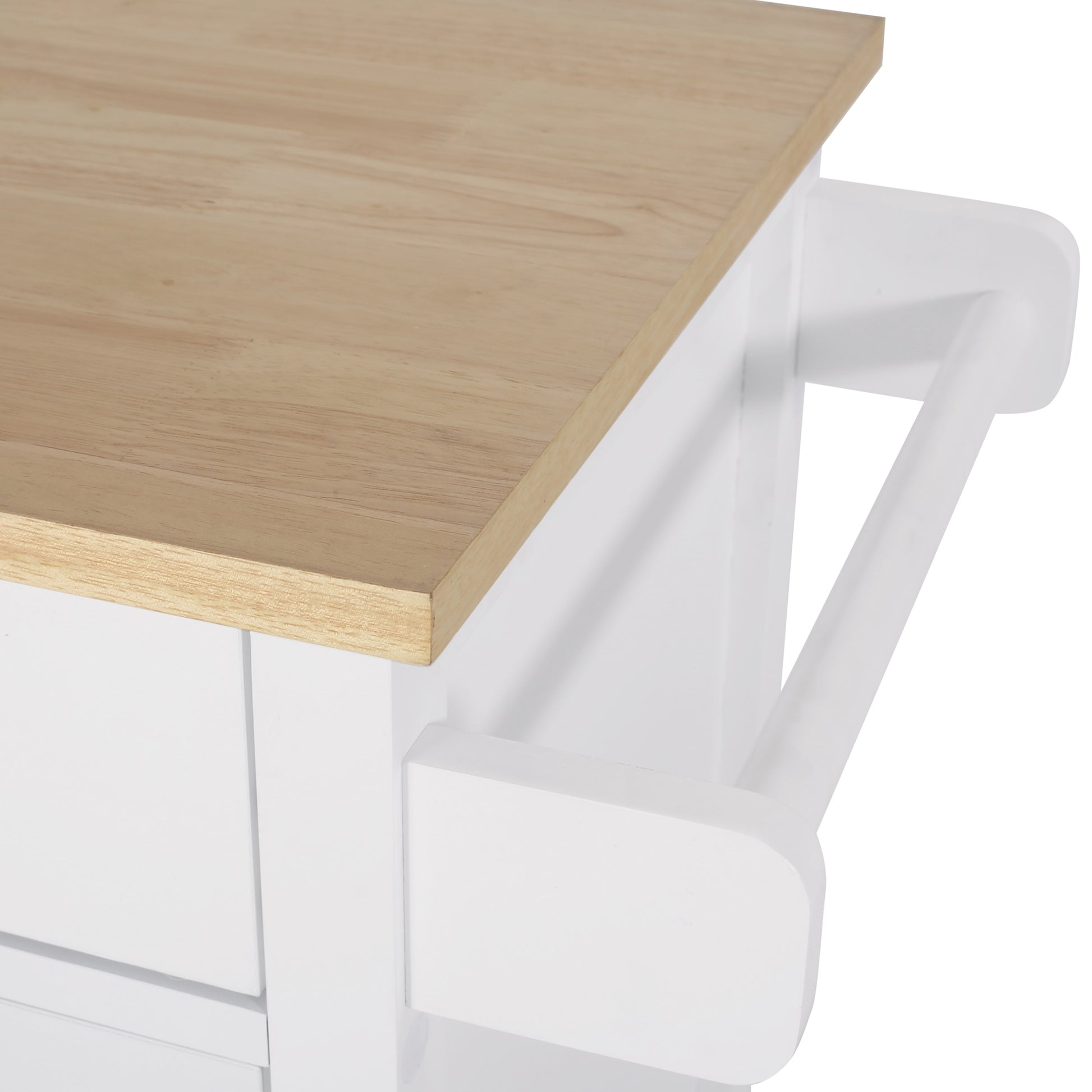 Kitchen Cart White Wood