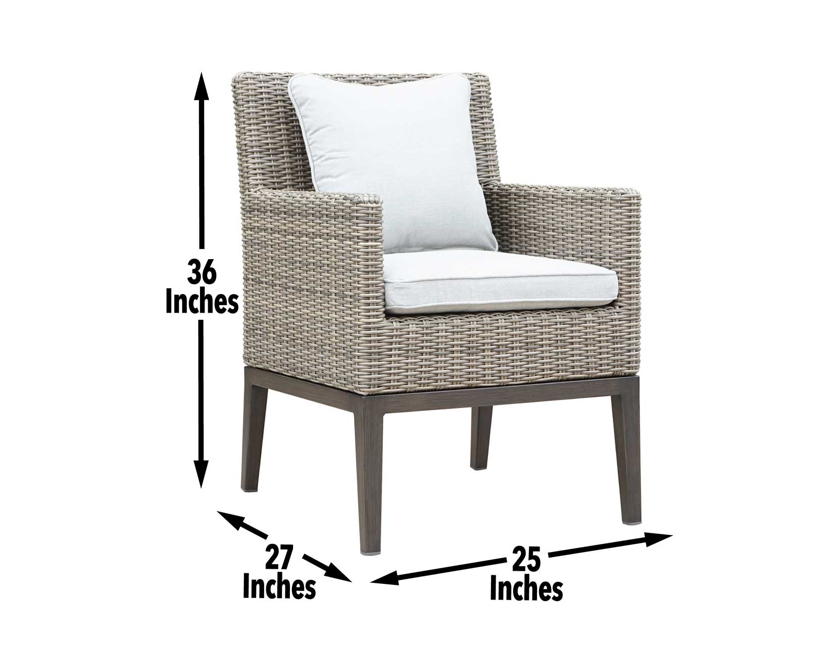 Marina Patio Arm Chair Set Of 2 Brown Light Light Brown Wicker