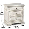 Highland Park Nightstand With Usb Cathedral White White Wood