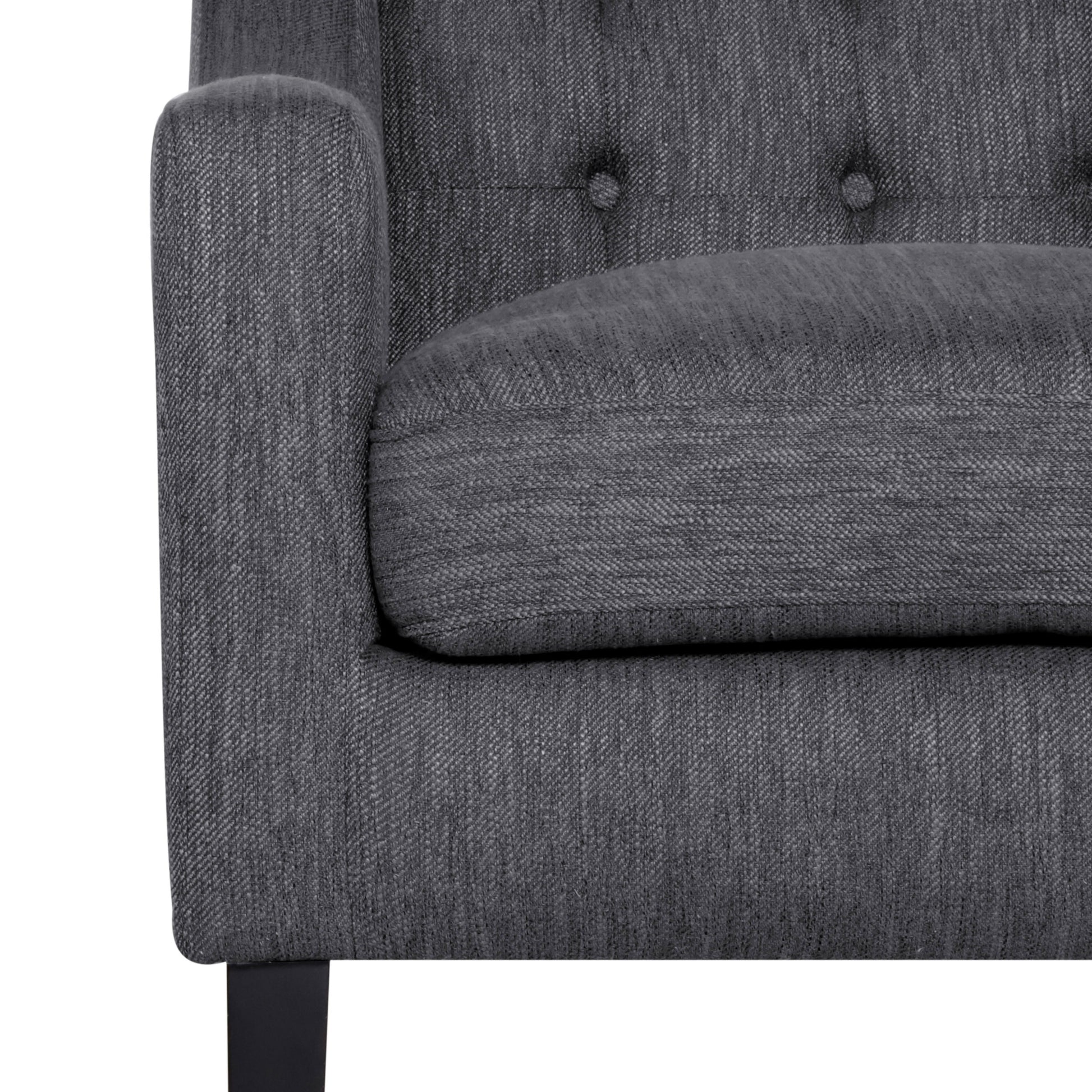 Accent Chair Charcoal Fabric