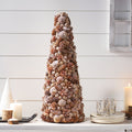 Pine Cone Table Top Tree Champagne Foam