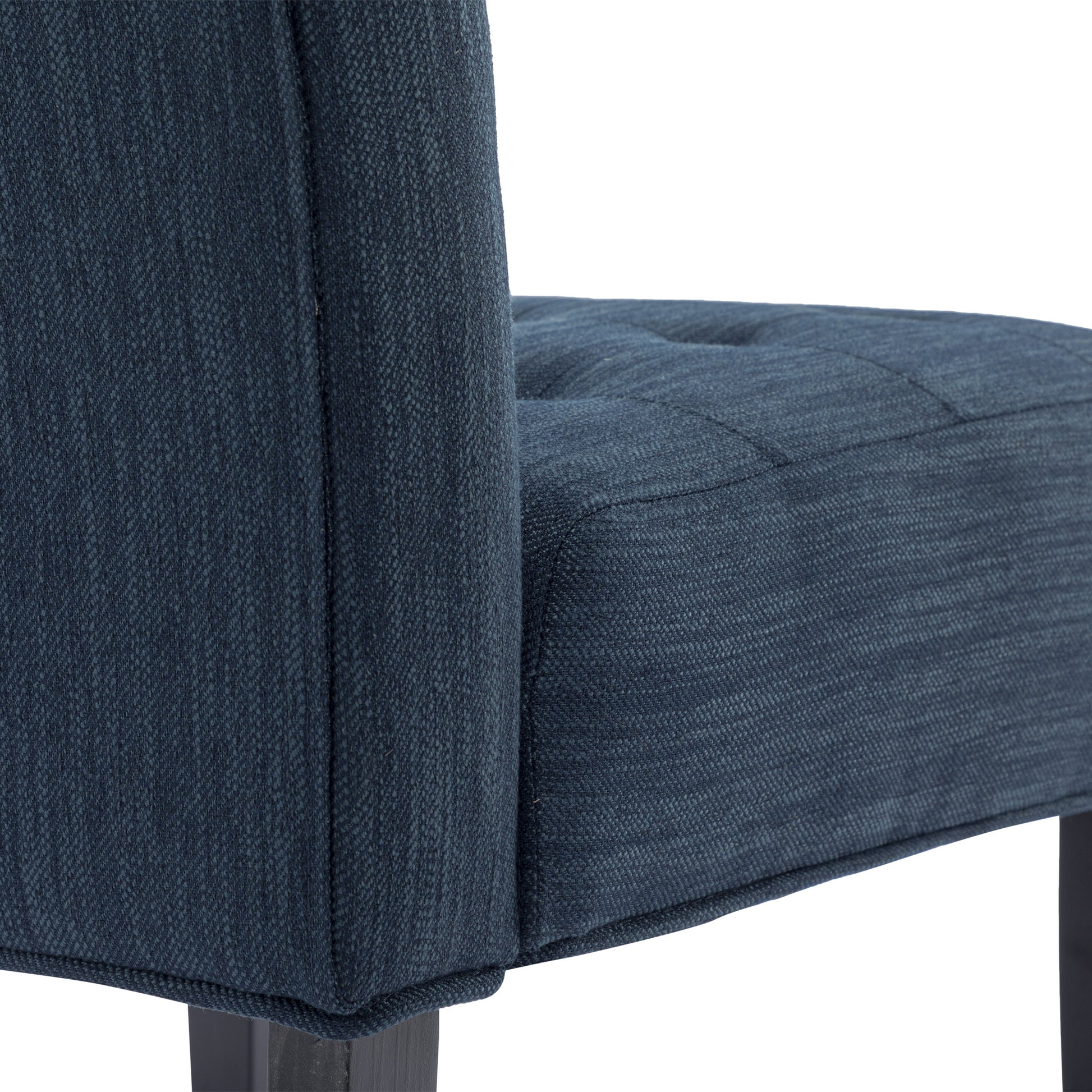 Accent Chair Set Of 2 Pcs Navy Blue Fabric