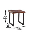 Jennings Live Edge End Table Brown Brown Wood