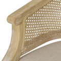 Accent Chair Beige Natural Rubber Wood