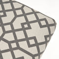 Accent Chair Grey Ivory Fabric