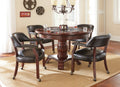 Tournament 5 Piece Dining And Game Table Set Dark Brown Dark Brown Wood