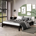 Nix Queen Platform Bed Black Queen Black Wood