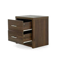 Bologna Bedroom 2 Drawer Nightstand Walnut Mdf