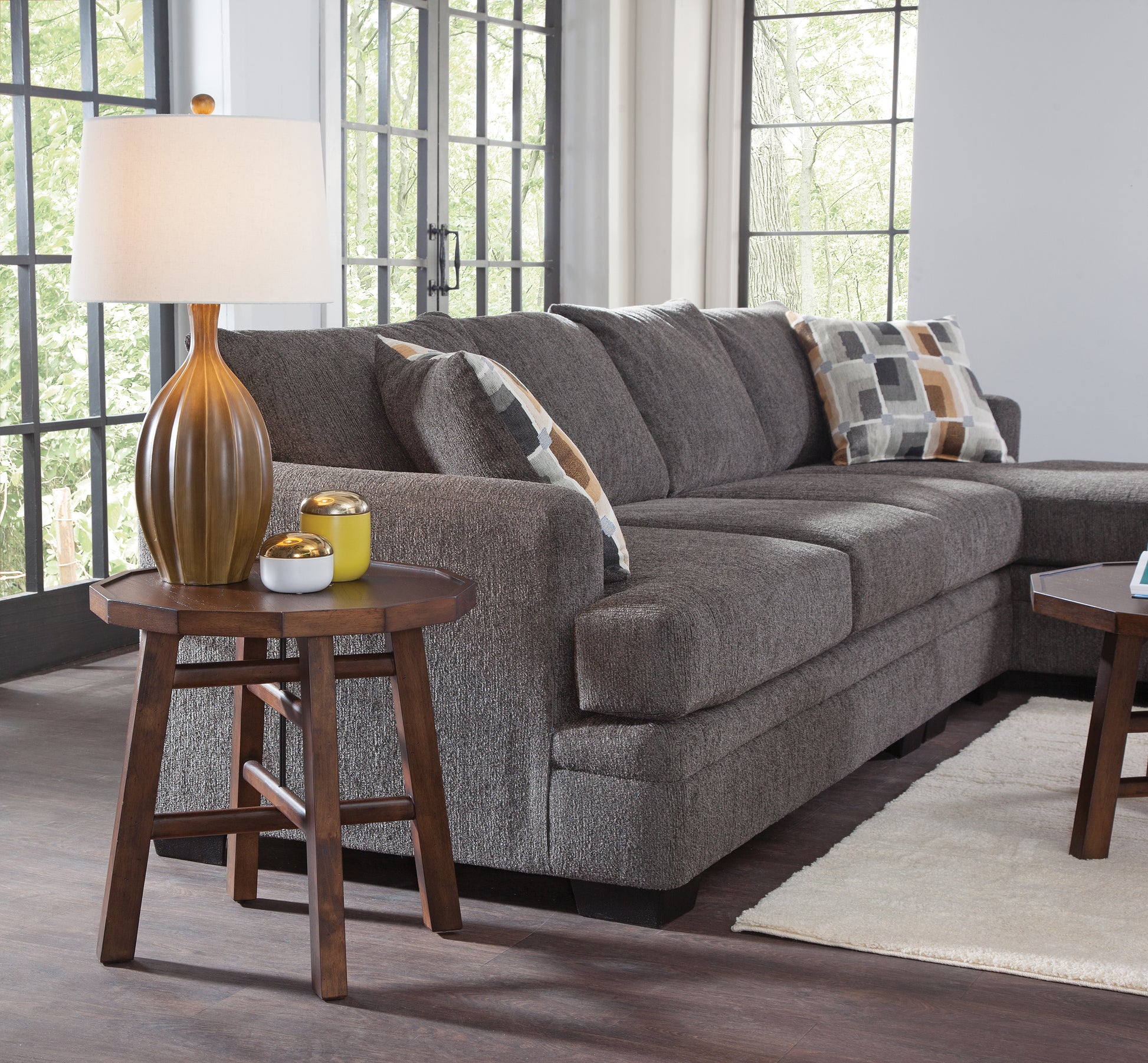 Paisley Side Table Brown Brown Wood