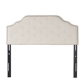 Queen&Full Sized Headboard Queen Ivory Fabric