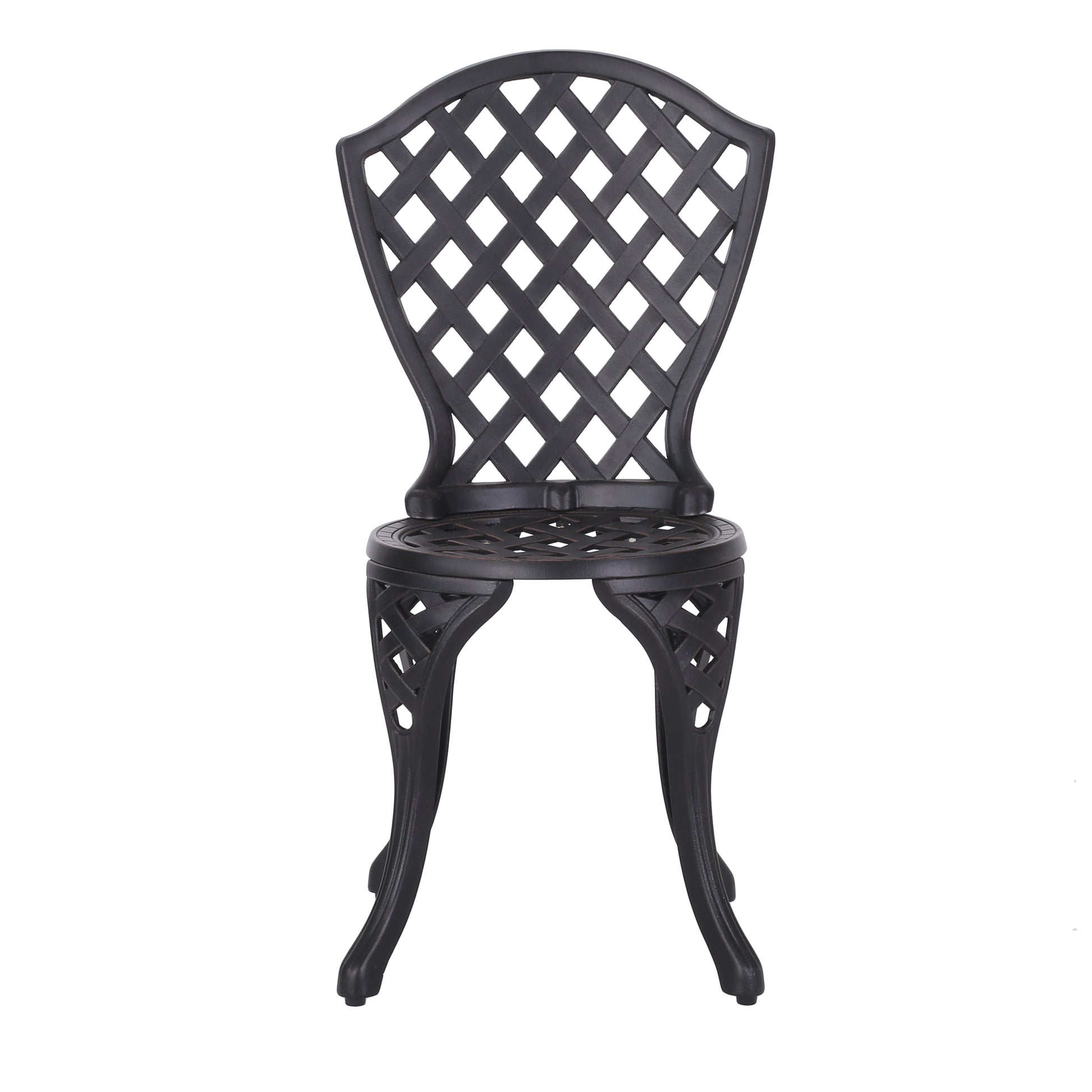 Bono Metal Bistro Set Black Aluminium