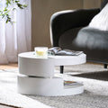 Modernesque Rotating Coffee Table 3 White Mdf