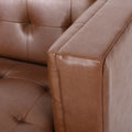 3 Seater Sofa Dark Brown Pu