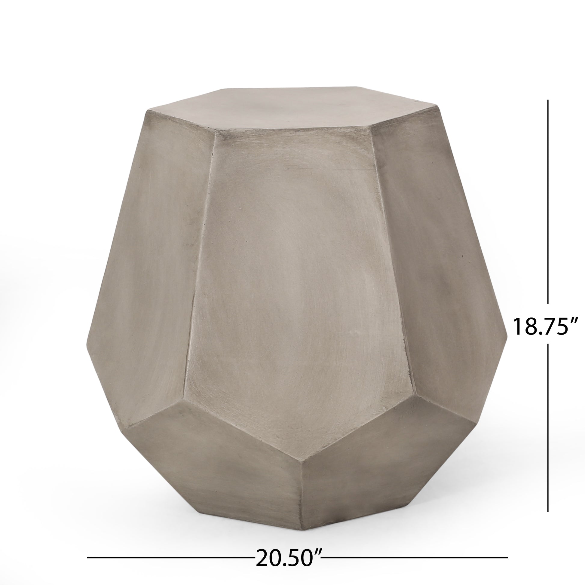 Calgary Side Table - Light Grey Magnesium Oxide