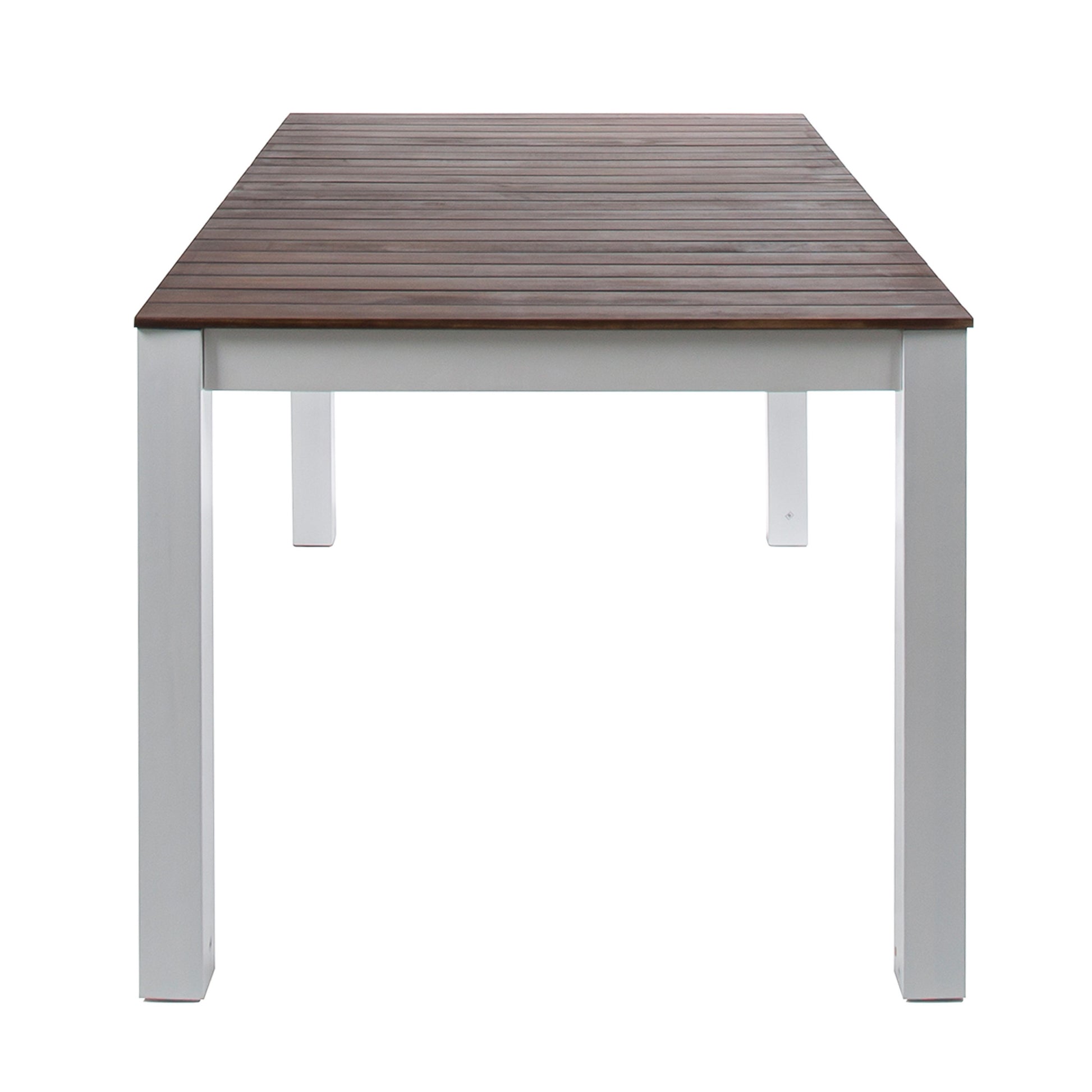 Bali Dining Table Dark Brown White Acacia Wood