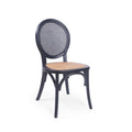 Dining Chair Mp2 Set Of 2 Matte Black Rattan