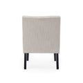Accent Chair Beige Fabric