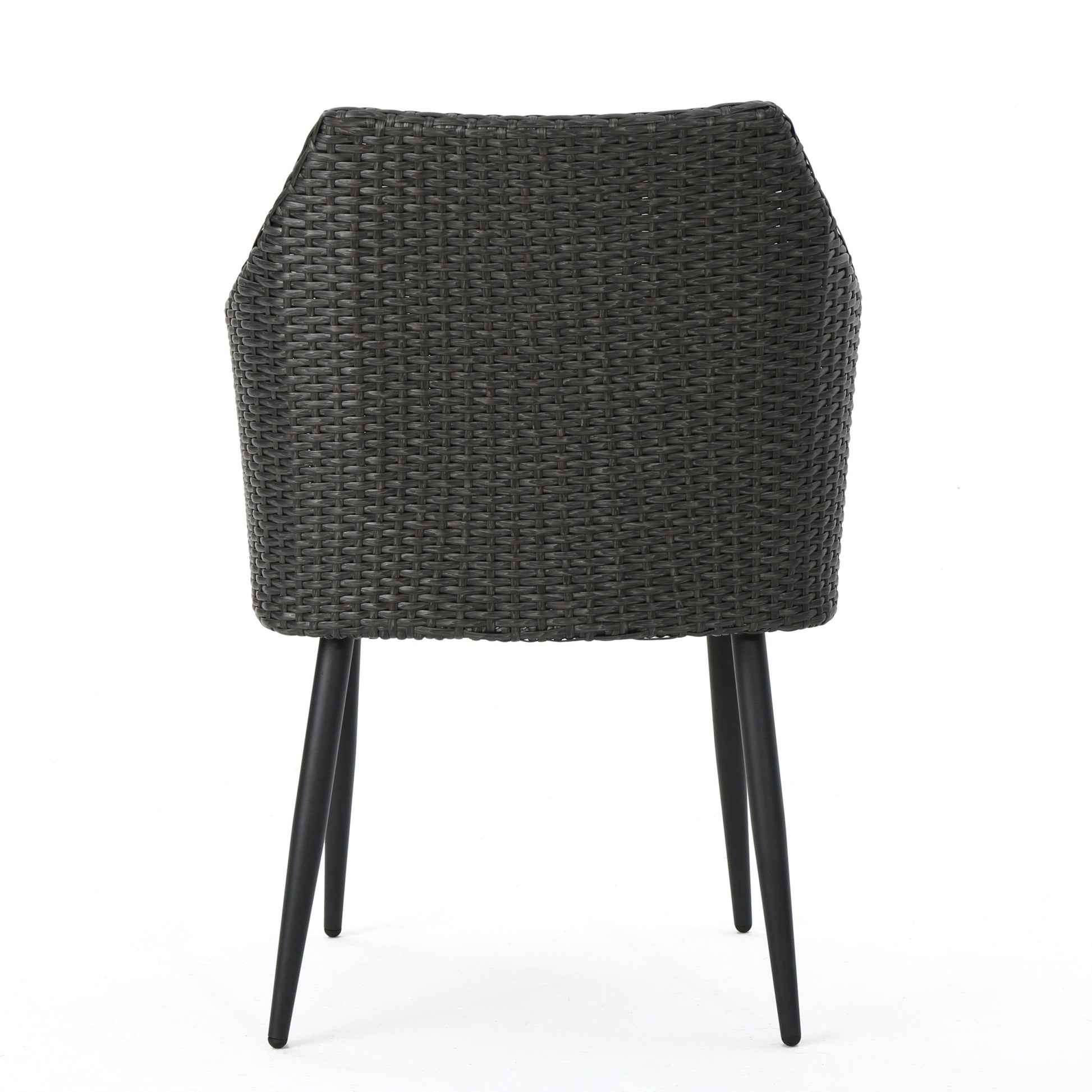Kennethchair Grey Pe Rattan Iron Waterproof Fabric