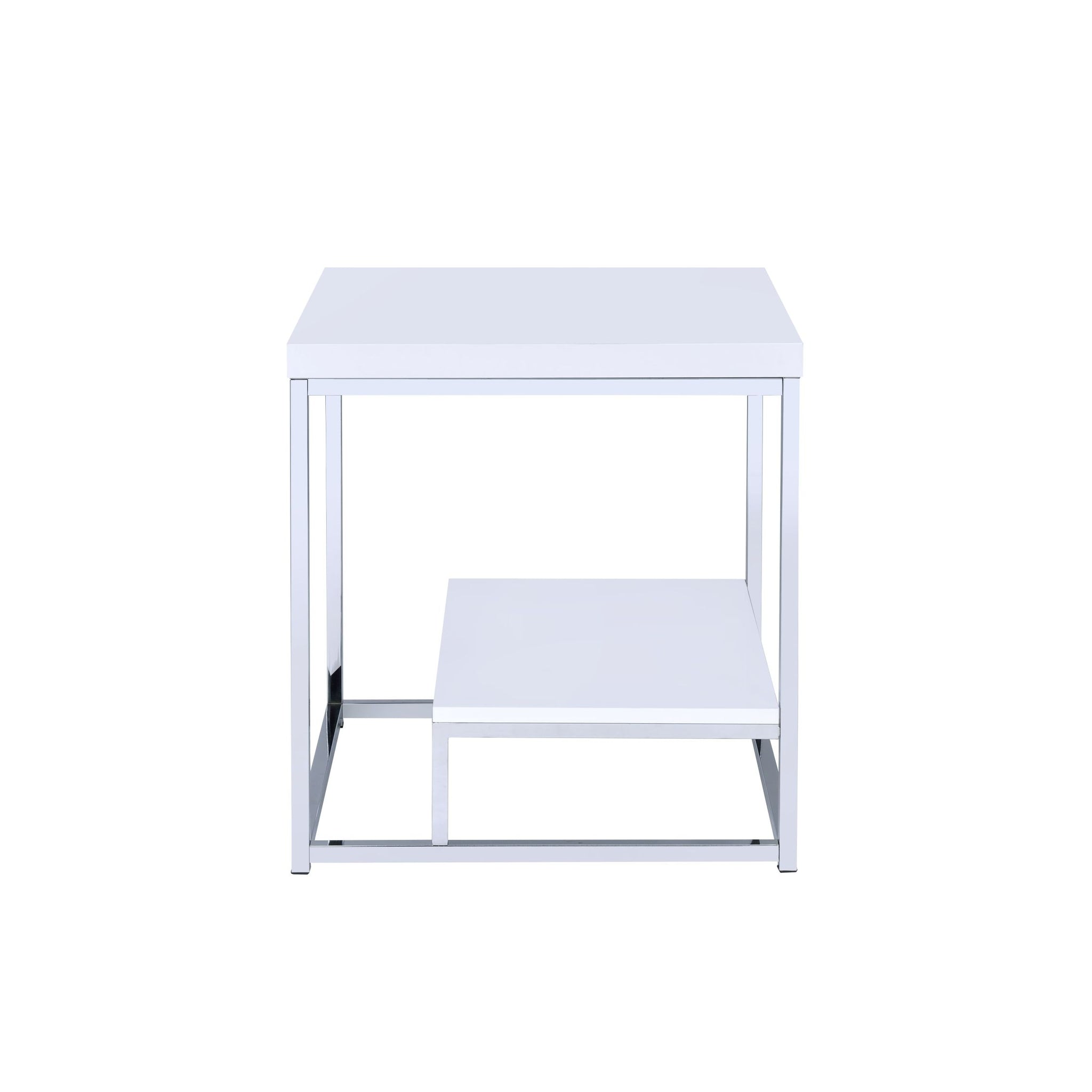 Lucia End Table White White Iron